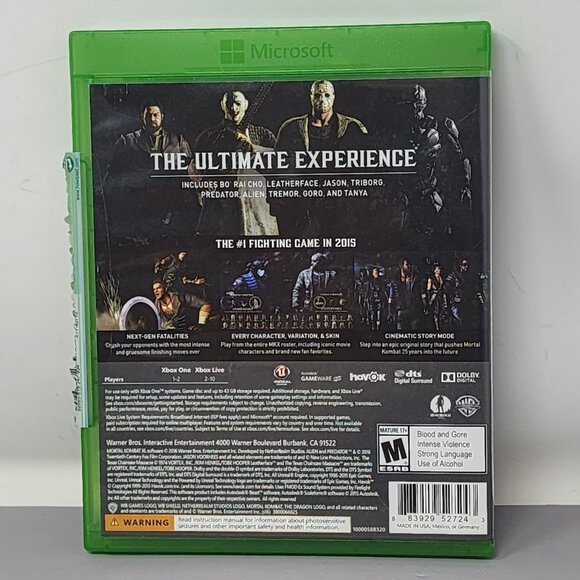 Mortal Kombat XL Xbox One Game Untested - Picture 2 of 6